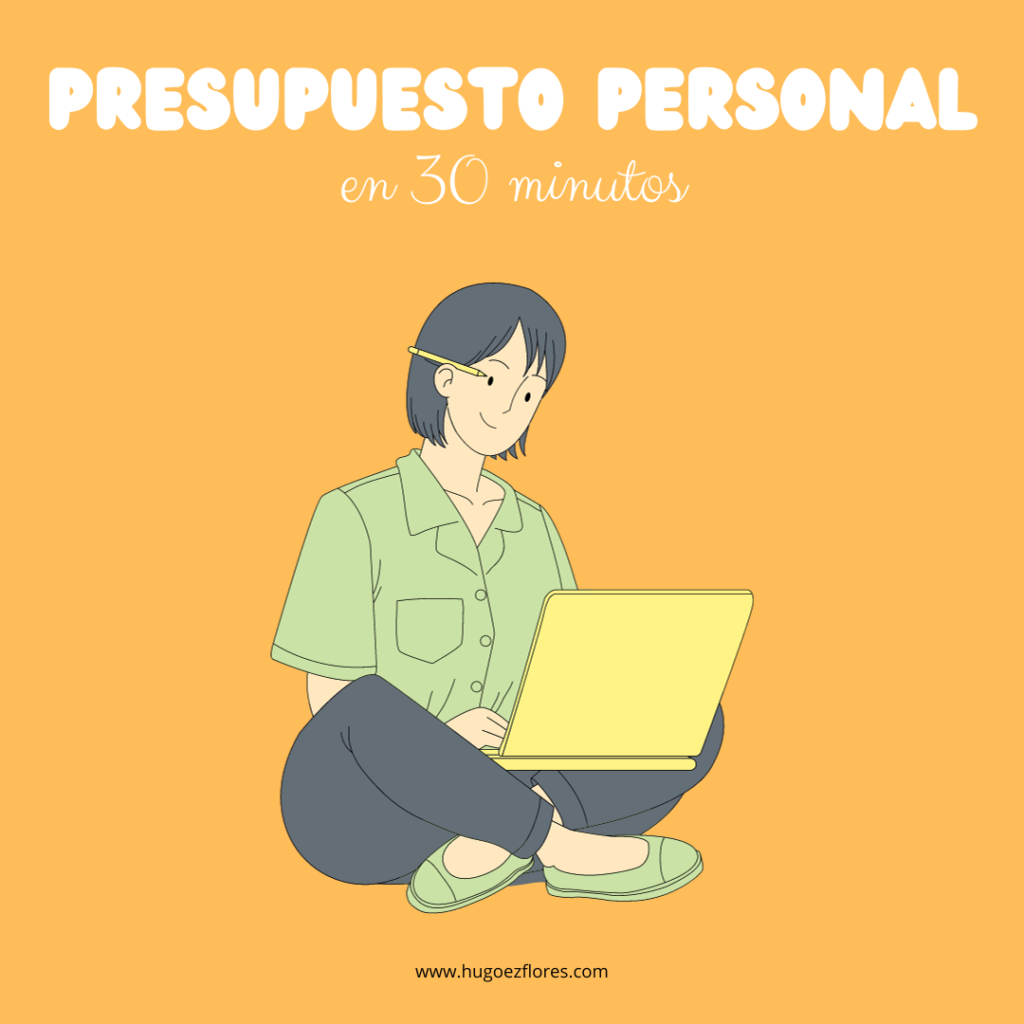 Animación de Mujer con Camisa Verde Trabajando en Presupuesto Personal