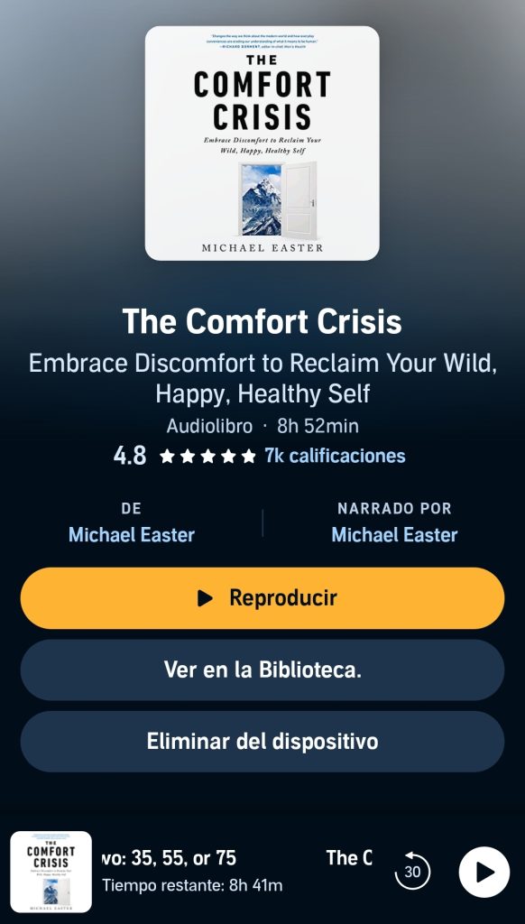the comfort crisis audiolibro